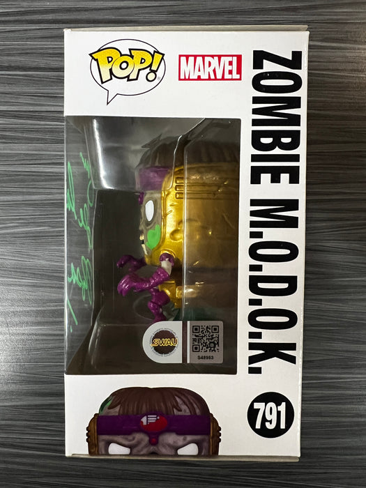 Funko POP! Marvel Zombie: Zombie M.O.D.O.K (Signed/Sam De La Rosa/SWAU)#791