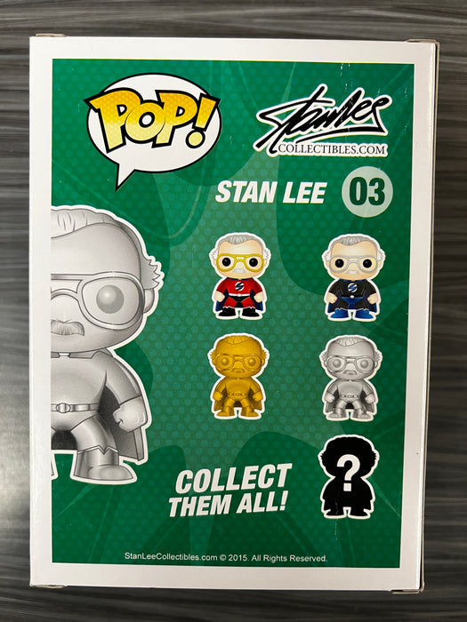 Funko POP! Stan Lee Collectibles: Stan Lee [Superhero Platinum] (Stan Lee Exclusive)(Signed/Stan Lee/Stan lee Collectibles Cert) #03