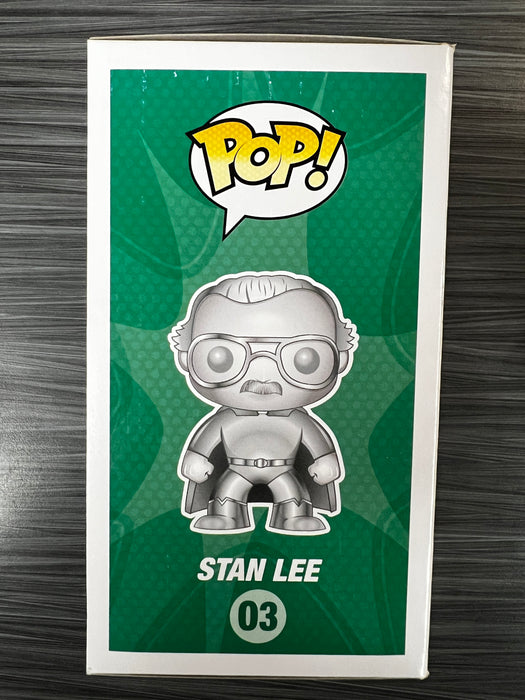 Funko POP! Stan Lee Collectibles: Stan Lee [Superhero Platinum] (Stan Lee Exclusive)(Signed/Stan Lee/Stan lee Collectibles Cert) #03