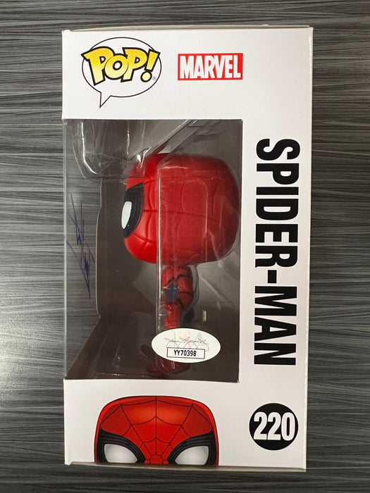 Funko POP! Marvel Spider-Man Homecoming: Spider-Man (Signed/Tom Holland/JSA)(Damaged Box) #220