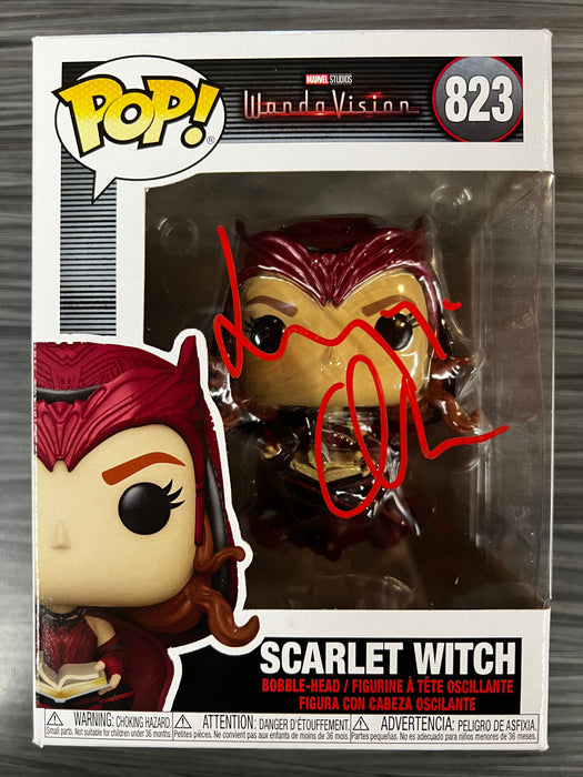 Funko POP! Marvel: WandaVision - Scarlet Witch (Signed/Elizabeth Olsen/Beckett) #823