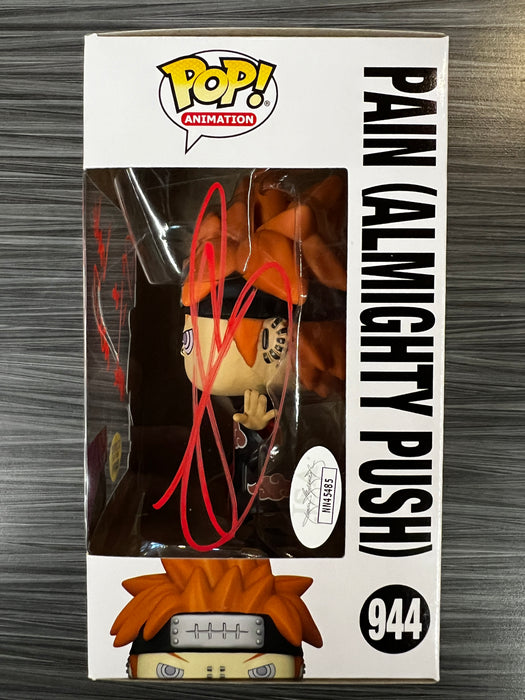 Funko POP! Animation: Naruto Shippuden - Pain (Almighty Push)(GiTD)(The Popeteers Signed Exclusive)(Signed/Troy Baker/JSA)#944