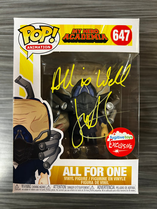 Funko POP! Animation: My Hero Academia - All For One (Fugitive Toys) (Signed/John Swasey/JSA) #647