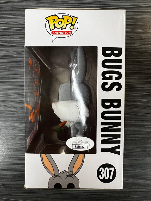 Funko POP! Animation: Looney Tunes - Bugs Bunny (Flocked)(Target) (Signed/Billy West/JSA)(Damaged Box) #307