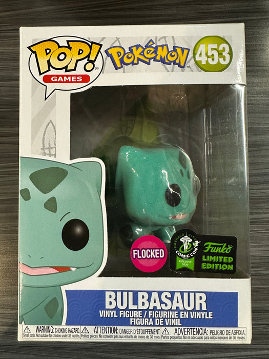 Funko POP! Games: Pokemon - Bulbasaur (Flocked)(2020 ECCC)(Damaged Box) [B] #453