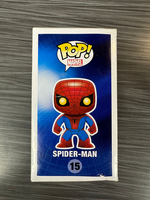 Funko POP! The Amazing Spider-Man: Spider-Man (Damaged Box) #15 — The Pop  Plug