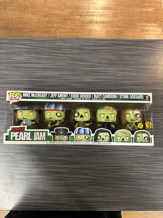 Funko POP! Rocks: Zombie Pearl Jam - Mike McCready/Jeff Ament/ Eddie Vedder/ Matt Cameron/ Stone Gossard  (GiTD)(PJ Exclusive)(Damaged Box) [5-Pack]