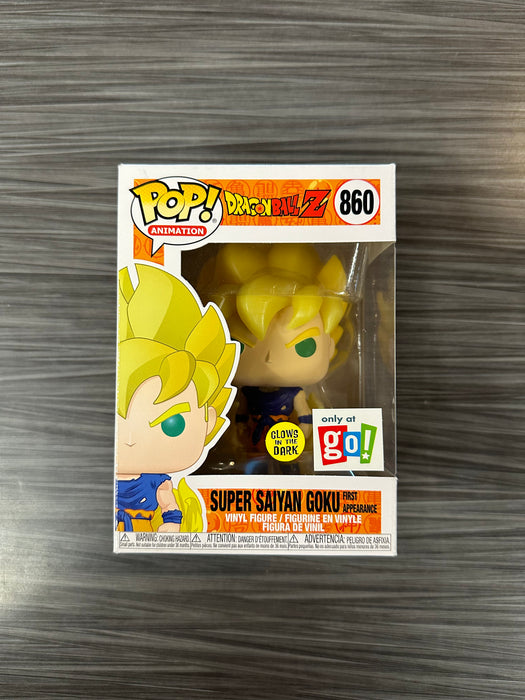 Funko POP! Animation: DragonBall Z - Super Saiyan Goku (First Appearance)(GiTD)(Go Calendars)(Damaged Box) #860