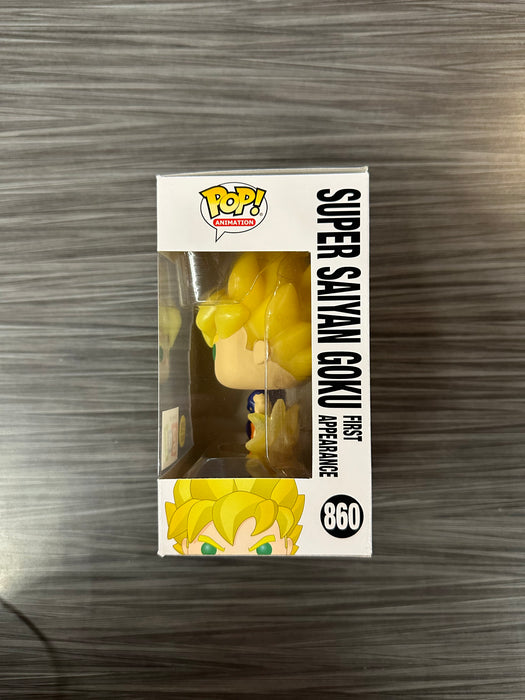 Funko POP! Animation: DragonBall Z - Super Saiyan Goku (First Appearance)(GiTD)(Go Calendars)(Damaged Box) #860