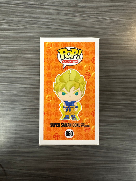 Funko POP! Animation: DragonBall Z - Super Saiyan Goku (First Appearance)(GiTD)(Go Calendars)(Damaged Box) #860