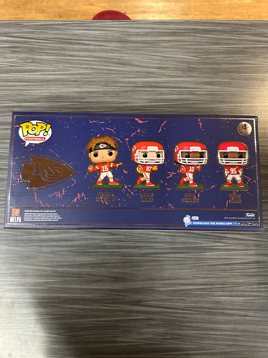 Funko POP! Football: Super Bowl LVIII - Patrick Mahomes II / Travis Kelce / Isiah Pacheco / Chris Jones (Damaged Box) [4-Pack]