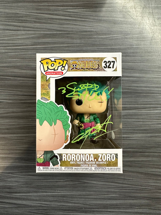 Funko POP! Animation: One Piece - Roronoa. Zoro #327 (Signed/Chris Sabat/JSA) #327