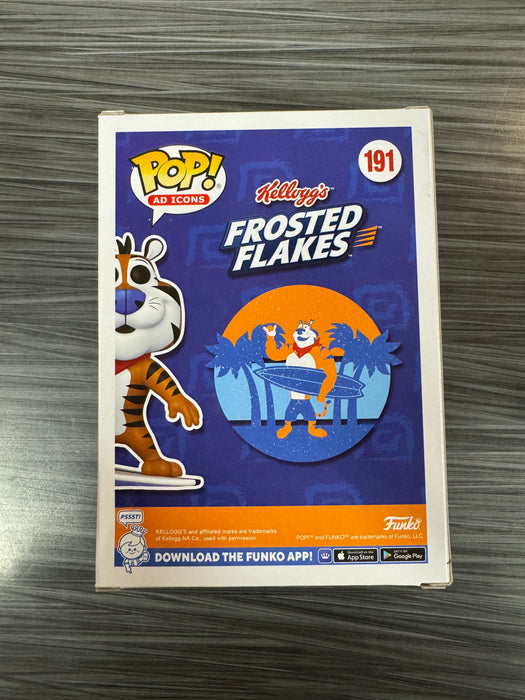 Funko POP! AD Icons: Frosted Flakes - Tony The Tiger Surfing (Flocked)(2023 SDCC)(Damaged Box)[A] #191