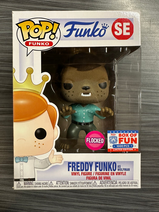 Funko POP! Freddy Funko As Wolfman (Flocked)(2021 Box of Fun/ 1000 PCS)(Damaged Box) [B] #SE