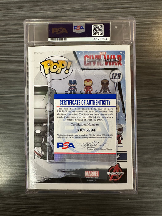 Funko POP! Marvel: Captain America Civil War - War Machine (Signed/Don Cheadle/PSA Encapsulated) #128