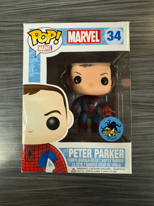 Funko POP! Marvel: Peter Parker (LA Comikaze)(Damaged Box)[A] #34