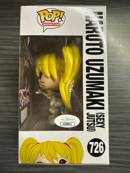 Funko POP! Animation: Naruto Shippuden - Naruto Uzumaki [Sexy Jutsu] (Signed/Maile Flanagan/JSA)(BoxLunch)(Damaged Box) #726