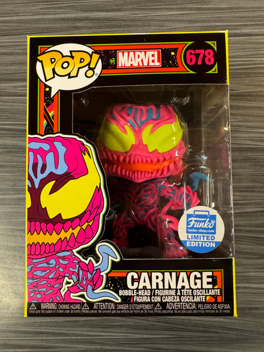 Funko POP! Marvel: Carnage [Black Light](Funko)(Damaged Box) #678