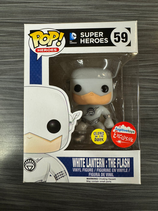 Funko POP! Heroes: DC Super Heroes - White Lantern: The Flash (GiTD)(Fugitive Toys)(Damaged Box) #59