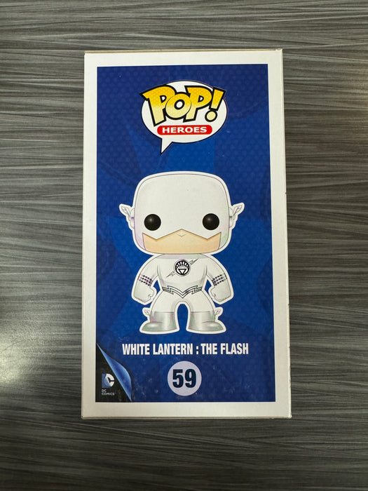 Funko POP! Heroes: DC Super Heroes - White Lantern: The Flash (GiTD)(Fugitive Toys)(Damaged Box) #59