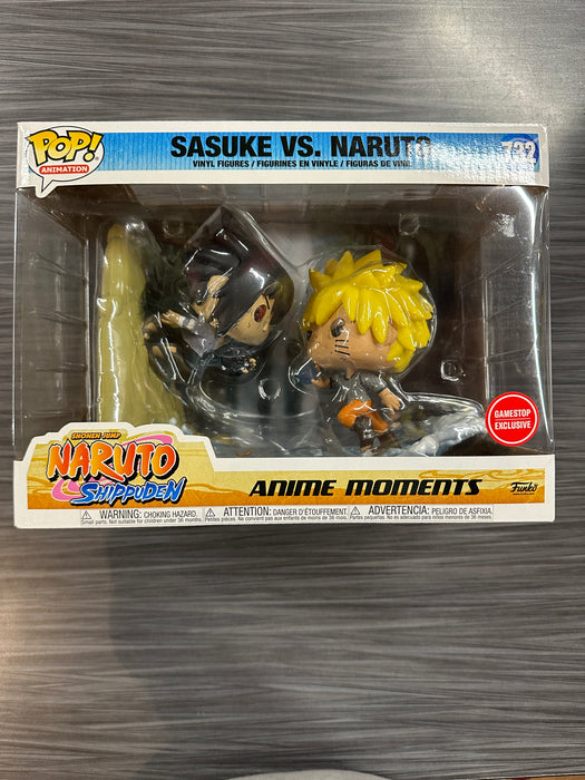 Funko POP! Animation: Naruto Shippuden - Sasuke vs Naruto (GameStop Circle Sticker)(Damaged Box) #732