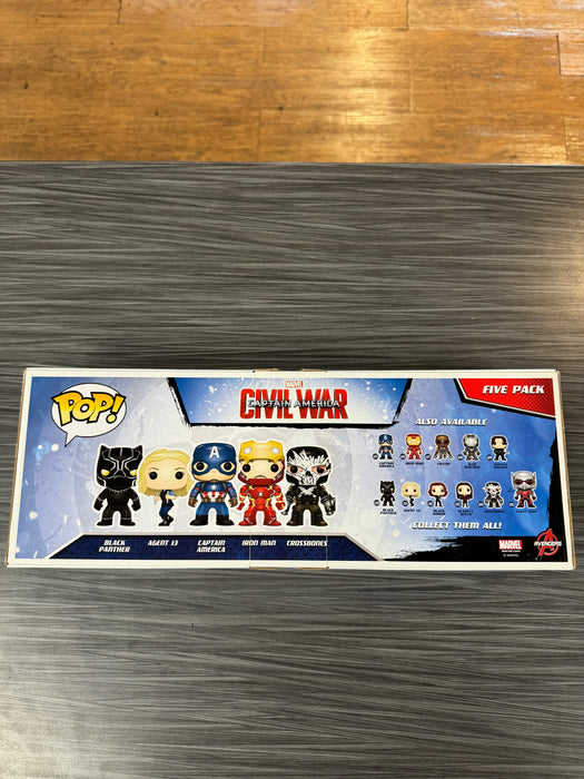 Funko POP! Marvel: Captain America Civil War - Captain America / Iron Man / Agent 13 / Black Panther / Crossbones (Disney Exclusive)(5000 PCs) [5-Pack]