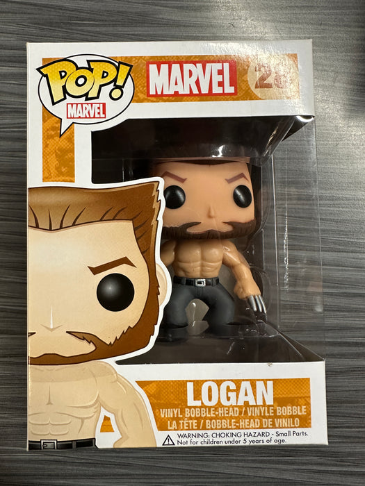 Funko POP! Marvel: Marvel - Logan [Error/ Non-Bobblehead] (Damaged Box) #28