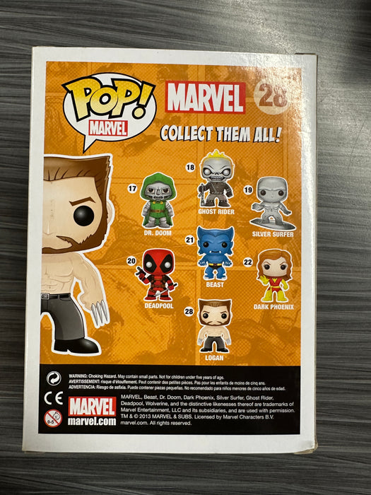 Funko POP! Marvel: Marvel - Logan [Error/ Non-Bobblehead] (Damaged Box) #28