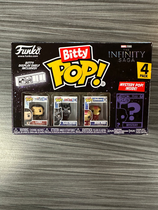 Funko Bitty POP! Marvel: Loki/Black Panther/Iron Man Series 4 4-Pack