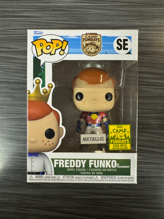 Funko POP! Camp Fundays: Freddy Funko As Peacemaker (Metallic)(2023 Camp Fundays)(250 PCS)(Damaged Box) #SE