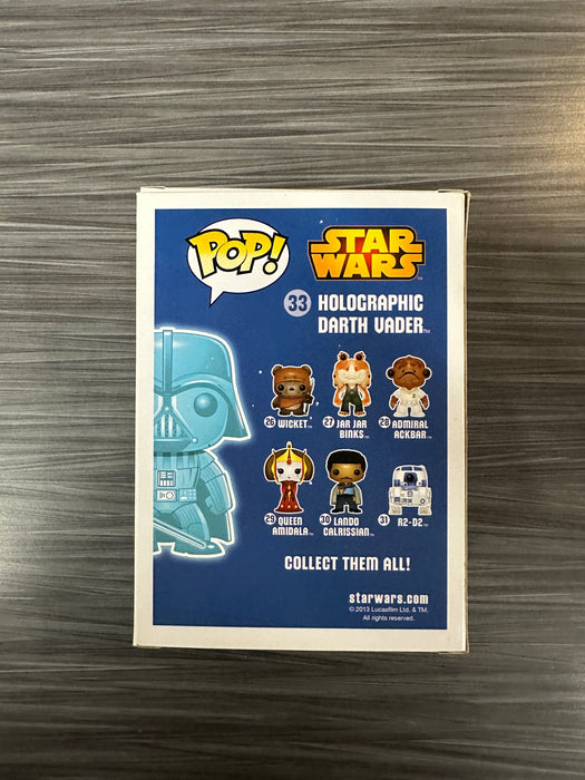 Funko POP! Star Wars: Holographic Darth Vader (GiTD)(Dallas Comic-Con)(Damaged Box) #33