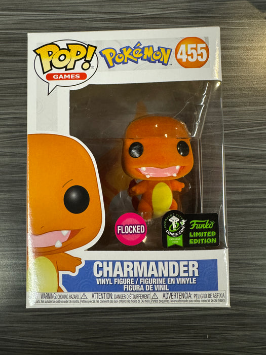 Funko POP! Games: Pokemon - Charmander (Flocked)(2020 ECCC)(Damaged Box) #455