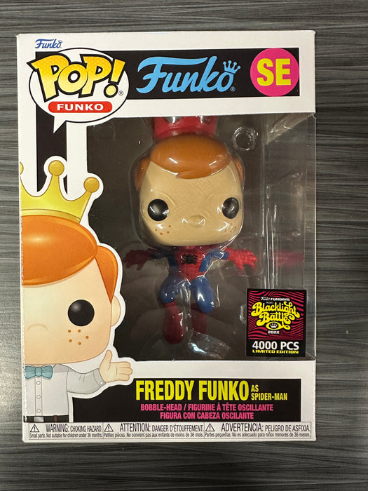 Funko POP! Funko: Freddy Funko As Spider-Man (Blacklight Battle)(4000PCS)(Damaged Box) #SE