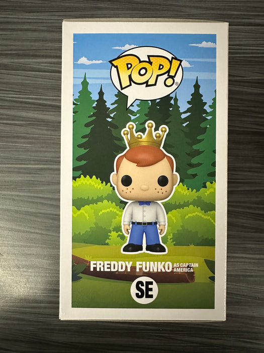 Funko POP! Camp Fundays: Freddy Funko As Captain America (Metallic)(2023 Camp Fundays)(2000PCS)(Damaged Box) [B] #SE