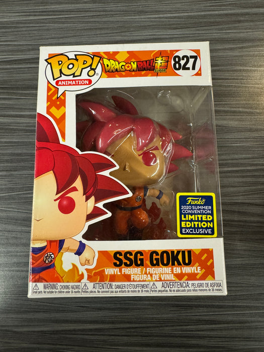 Funko POP! Animation: Dragonball Super - SSG Goku (2020 Summer Convention)(Damaged Box) #827