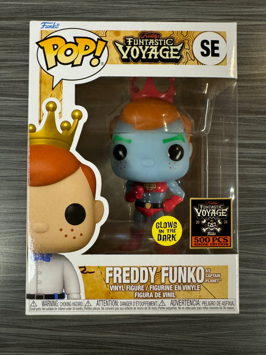 Funko POP! Funtastic Voyage: Freddy Funko as Captain Planet (GiTD)(500 PCS)(Show Edition) #SE