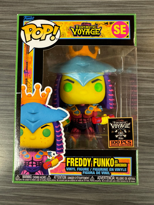 Funko POP! Funtastic Voyage: Freddy Funko as Shredder [Blacklight] (100 PCS)(Show Edition)(Damaged Box) #SE