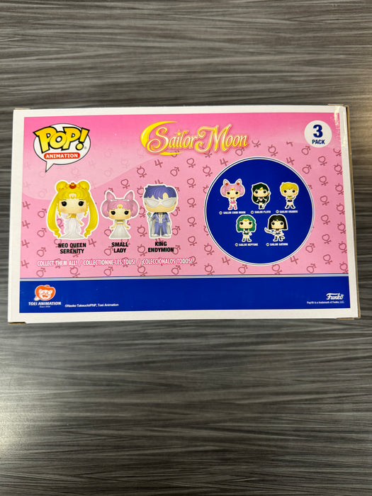 Funko POP! Animation: Sailor Moon - Neo Queen Serenity,Small Lady & King Endymion (Specialty Edition Sticker)(Damaged Box)