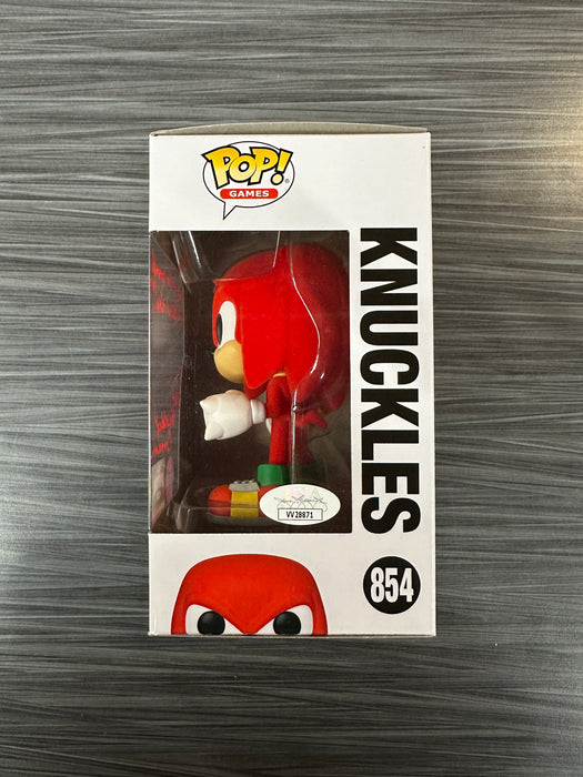 Funko POP! Games: Sonic The Hedgehog - Knuckles (Flocked)(2022 TargetCon)(Signed/Dan Green/JSA) #854