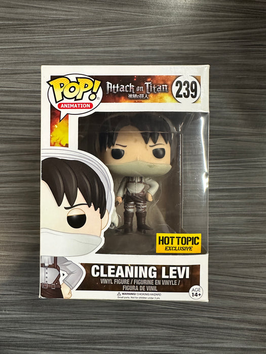 Funko POP! Animation: Attack on Titan - Cleaning Levi [1 Language](Hot Topic)(Damaged Box) #239