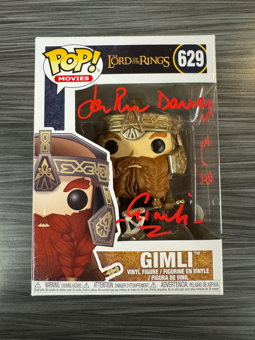 Funko POP! Movies: The Lord Of The Rings - Gimli (Signed/John Rhys-Davies/JSA)[A] #629