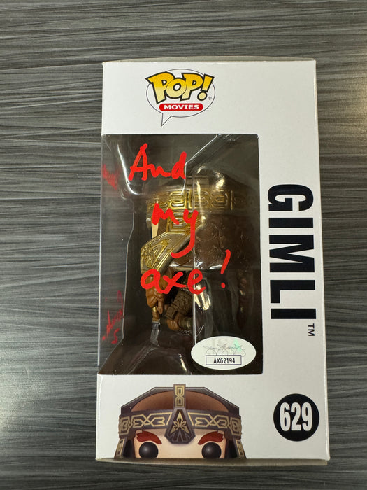 Funko POP! Movies: The Lord Of The Rings - Gimli (Signed/John Rhys-Davies/JSA)[A] #629