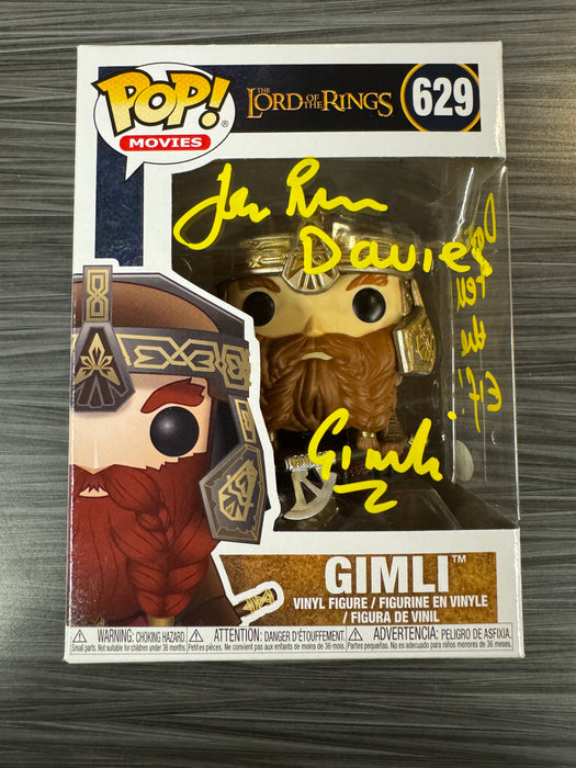 Funko POP! Movies: The Lord Of The Rings - Gimli (Signed/John Rhys-Davies/JSA)[B] #629