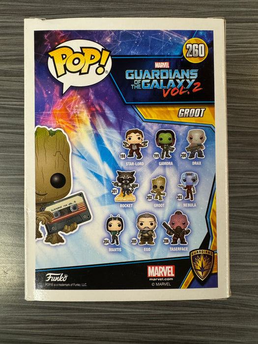 Funko POP! Guardians of The Galaxy 2 - Groot [Mix Tape] (Collector Corps)(Damaged Box) #260