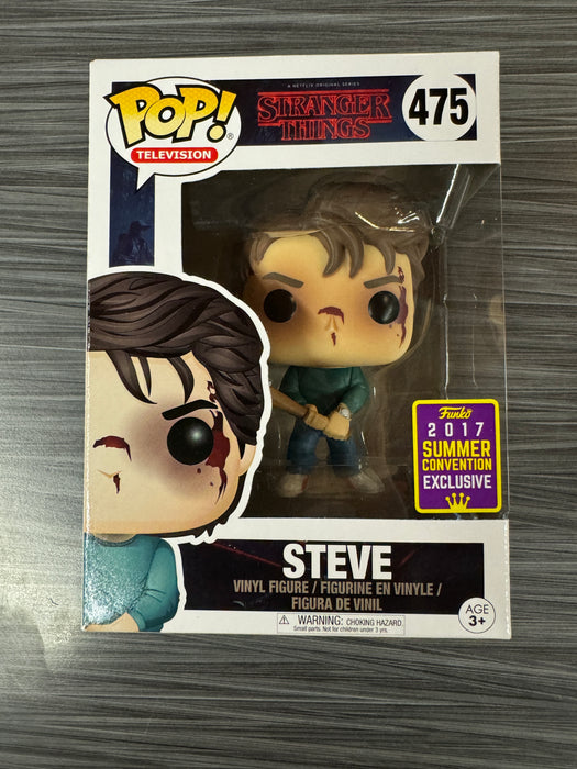 Funko POP! Television: Stranger Things - Steve [with Bloody Baseball Bat](2017 Summer Convention)(Damaged Box)  #475