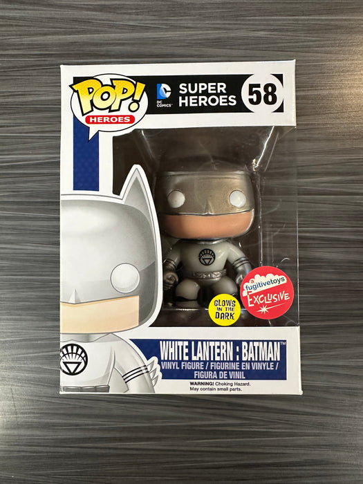 Funko POP! Heroes: Super Heroes - White Lantern:Batman (GiTD)(Fugitive Toys)(Damaged Box)[B] #58