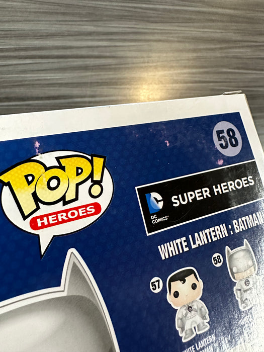 Funko POP! Heroes: Super Heroes - White Lantern:Batman (GiTD)(Fugitive Toys)(Damaged Box)[B] #58