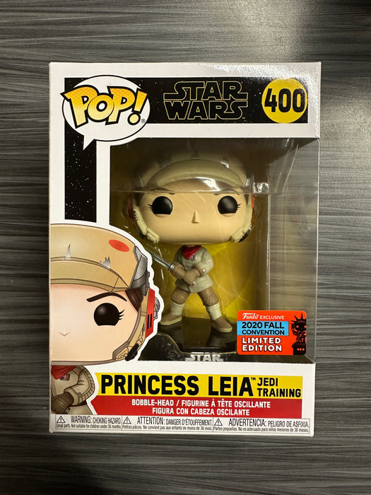 Funko POP! Star Wars: Princess Leia (Jedi Training)(2020 Fall Convention)(Damaged Box) [C] #400