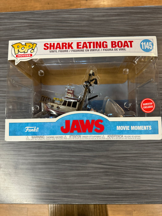 Funko POP! Movies: Jaws - Shark Eating Boat (GameStop)(Damaged Box) #1145