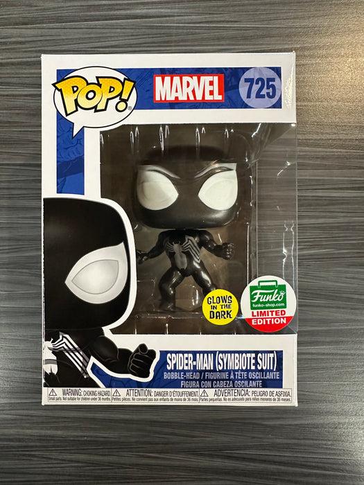 Funko POP! Marvel: Spider-Man (Symbiote Suit)(GiTD)(Funko)(Damaged Box) #725